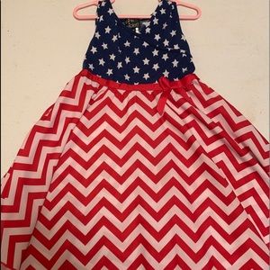 Pink violet 4th of July handkerchief dress